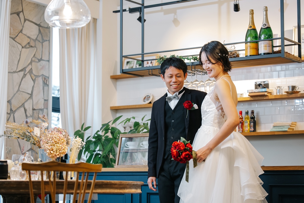 Wedding dress in a stylish studio!