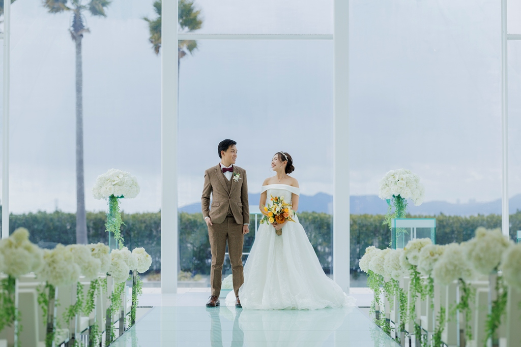 Photo wedding at a popular chapel in Kobe💍.
