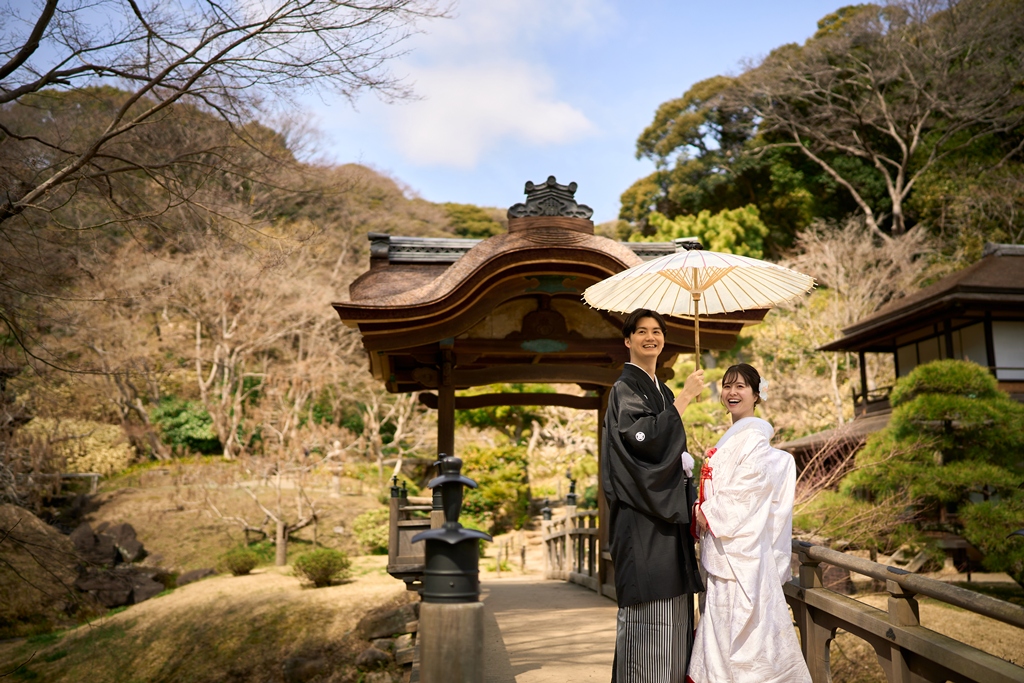 A photo of the two of them in love at Sankeien♡