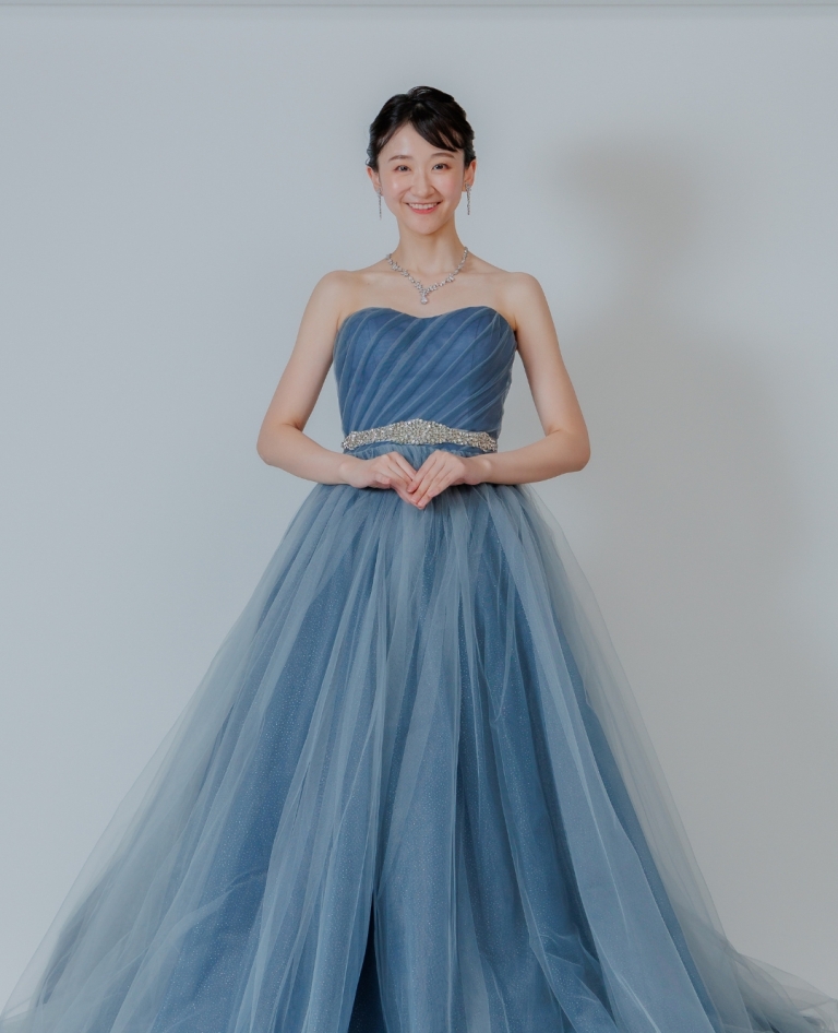 Mid Blue Colored Dress