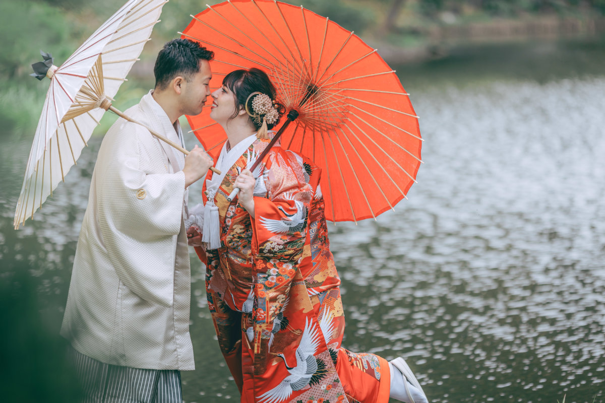 A Traditional Japanese Photo Wedding at Higo Hosokawa Garden