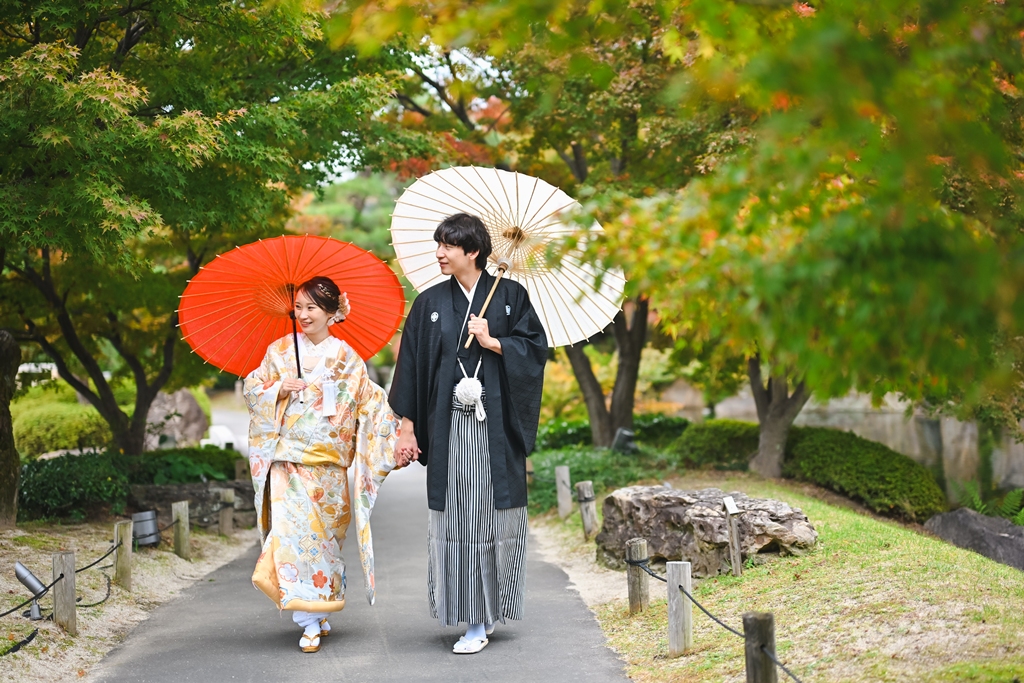 Pre-wedding photos at Tokugawa Garden, filled with smiles☆彡