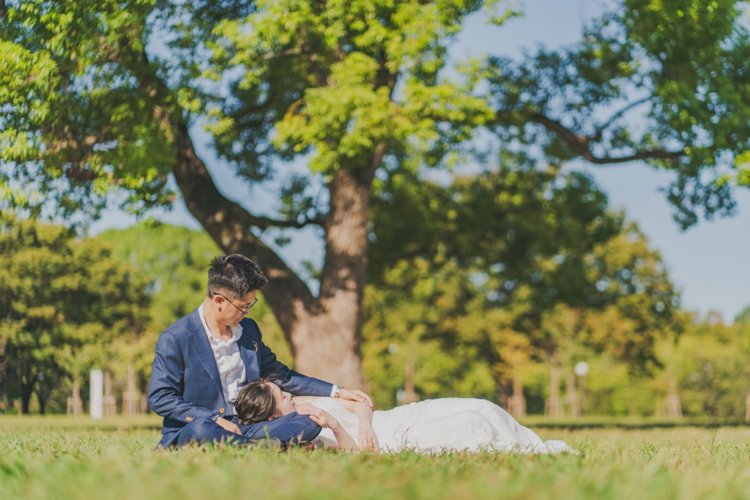 The two of them basking in the sun