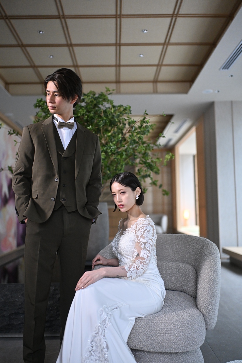 Modern Japanese-Western bridal photography in Tokyo