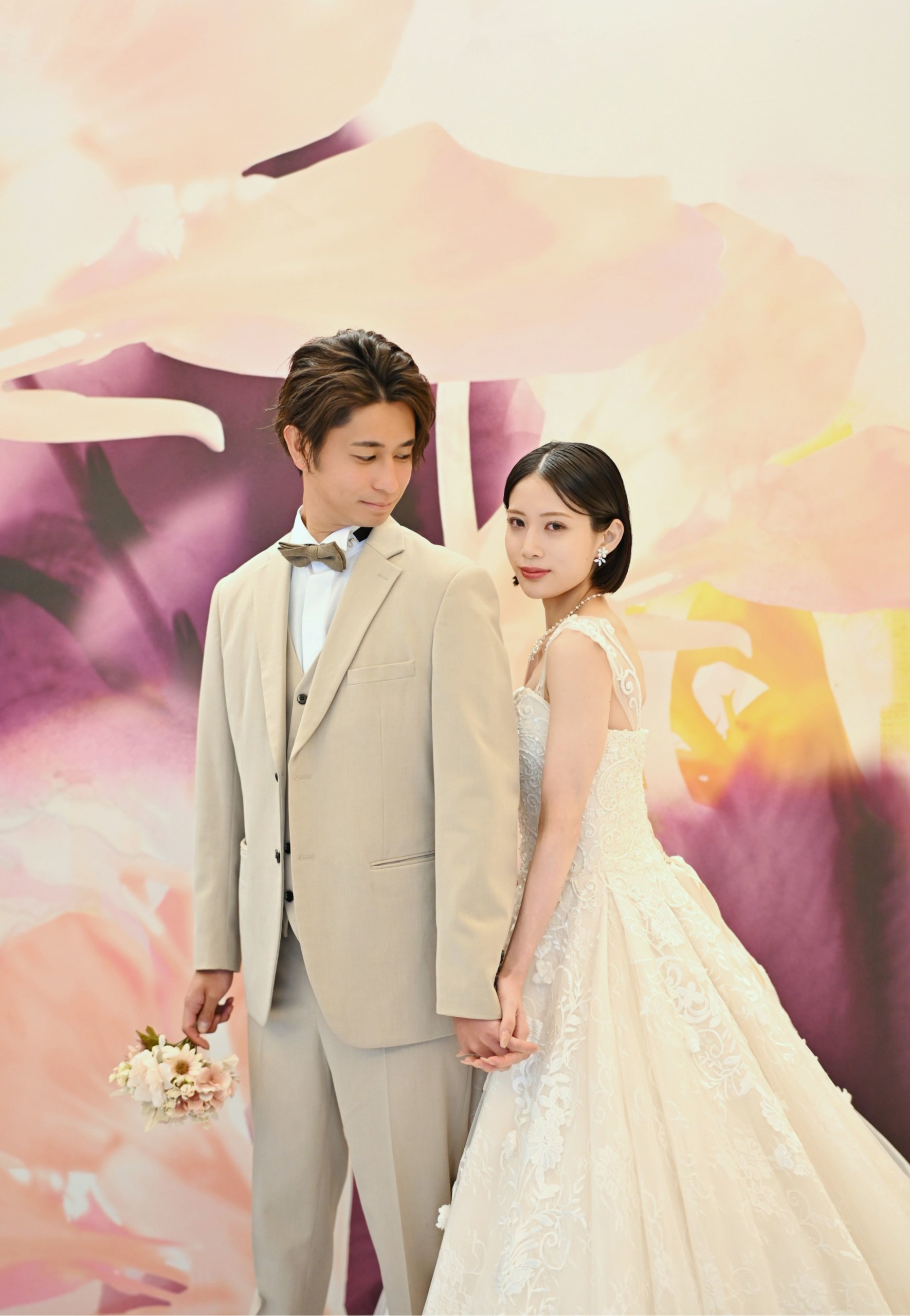 Striking wedding portrait taken inside the Wa-Modern studio at Wedding Avenue Tokyo