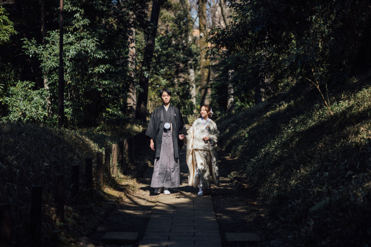 arisugawa memorial park kimono wedding-photo