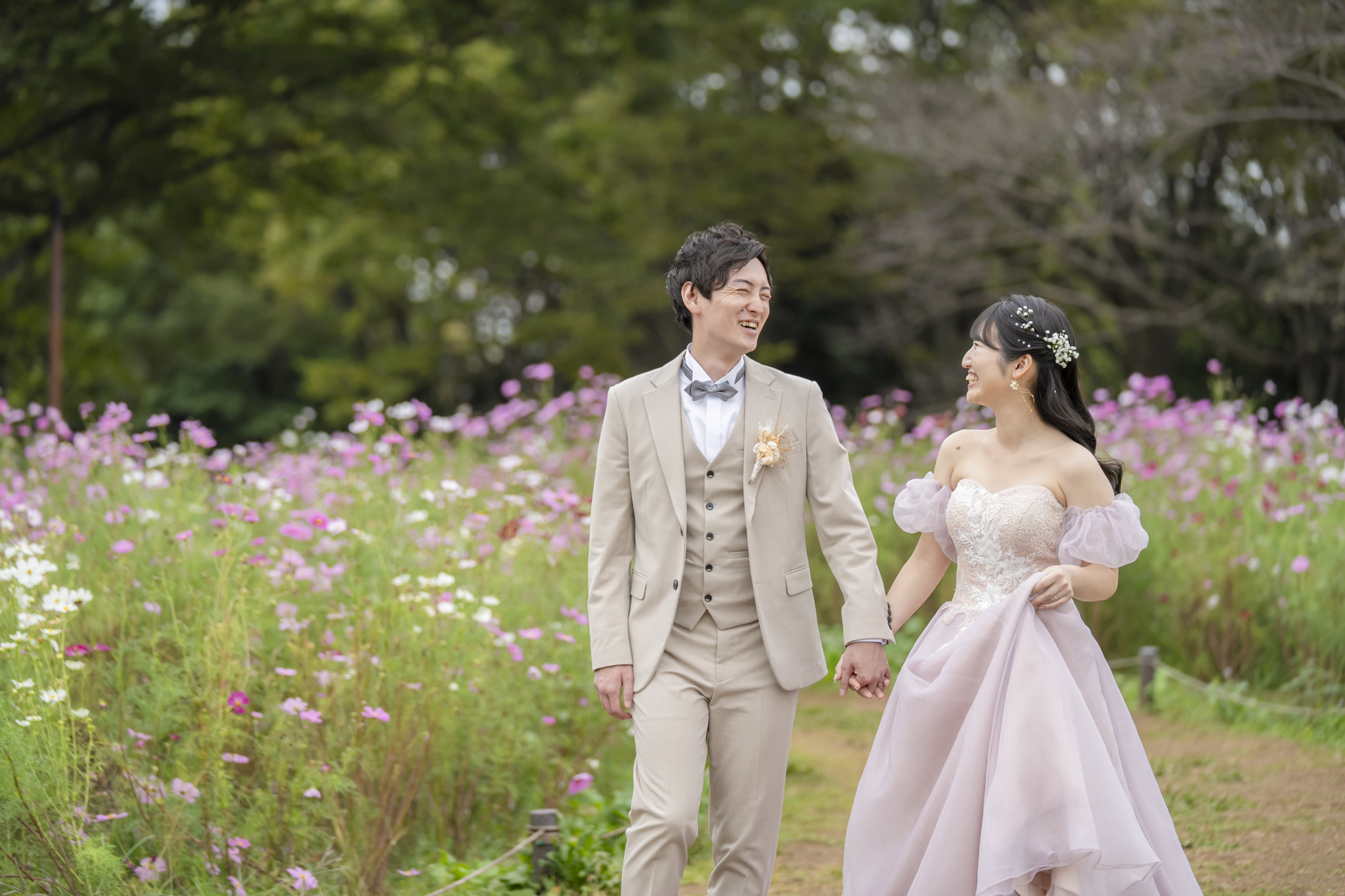 Pre-wedding photoshoot report at Showa Memorial Park, Japan wedding photography