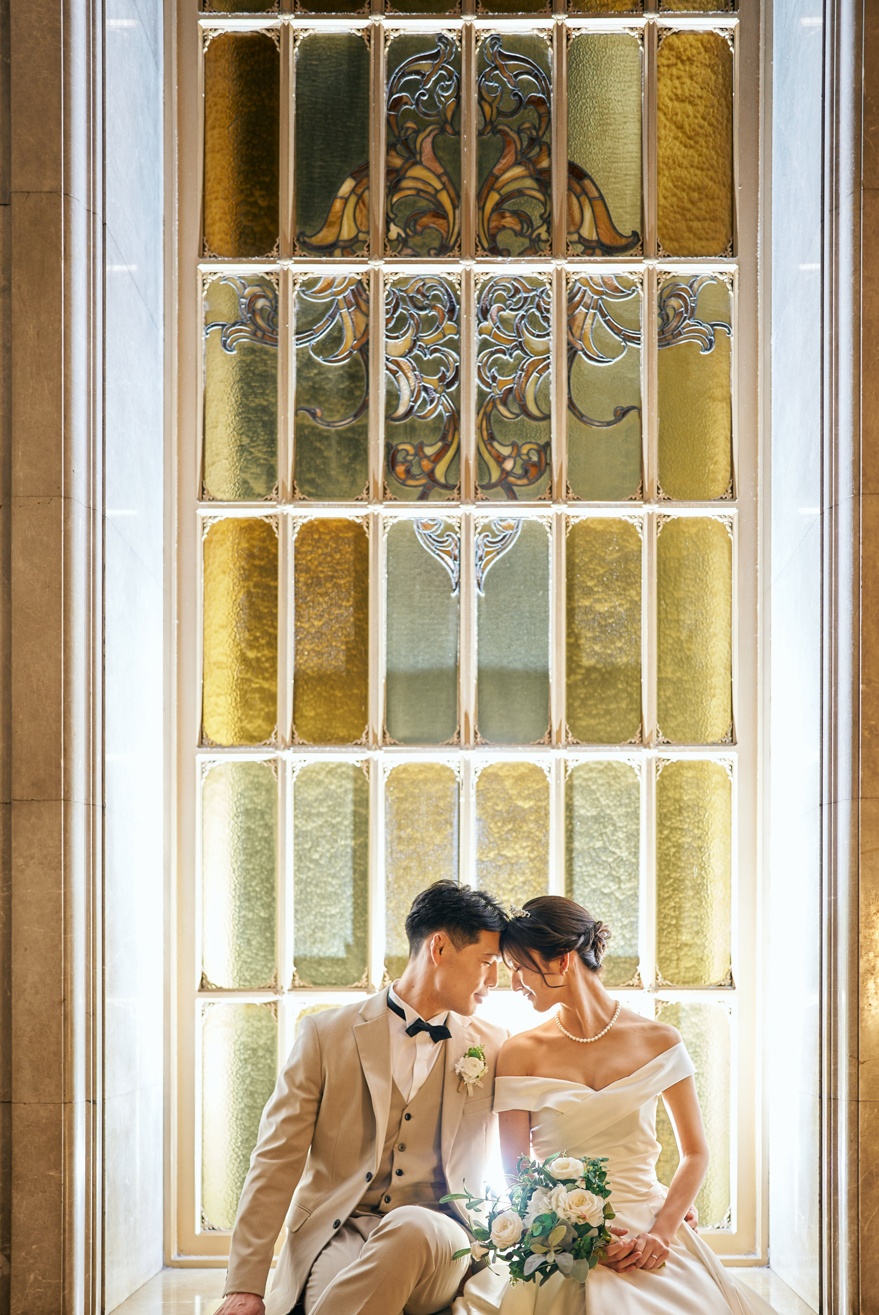 Tokyo National Museum stained glass — colored light pours through historic windows, creating an otherworldly photographic environment unlike any other in Tokyo