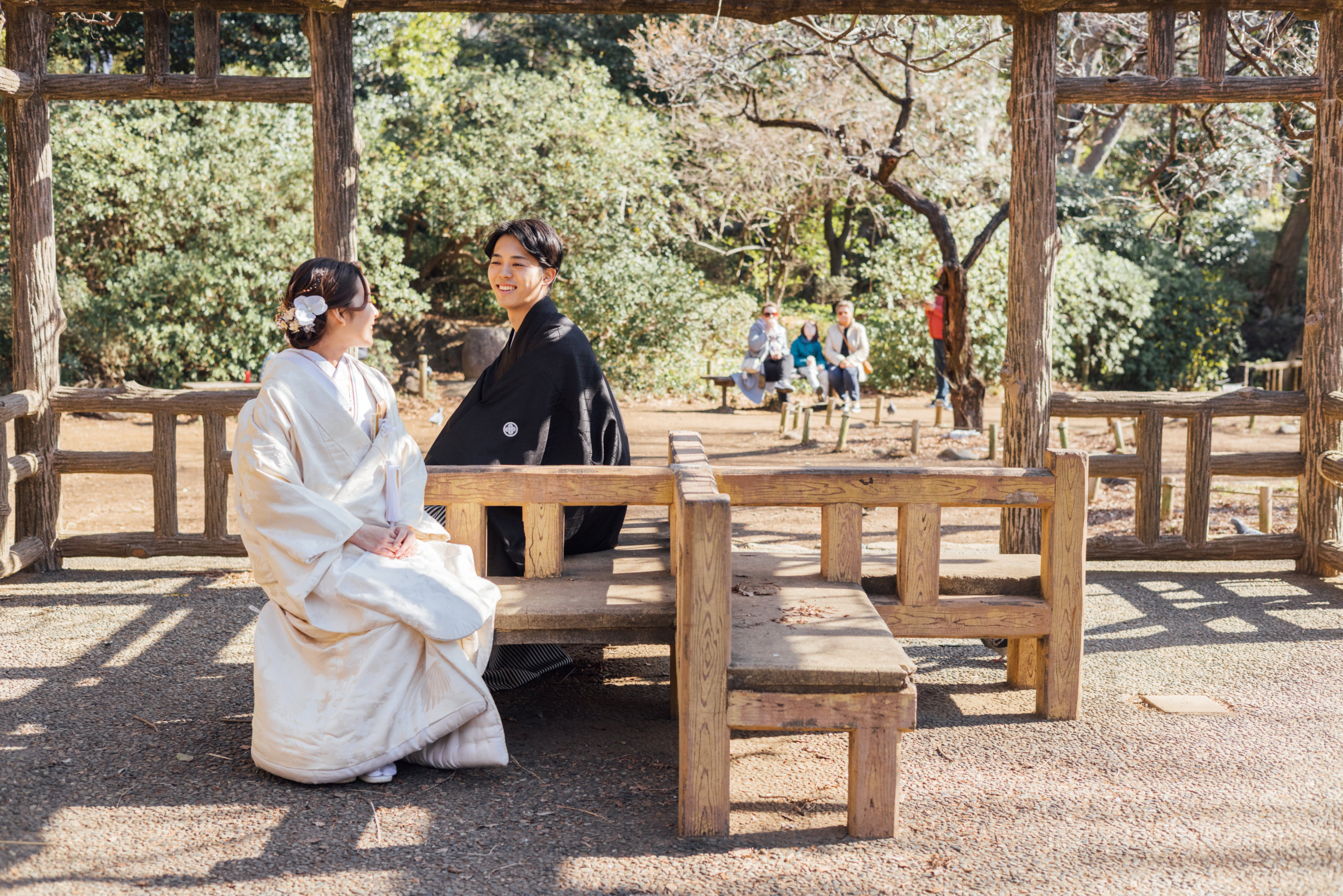Wedding photography session at Arisugawa Memorial Park