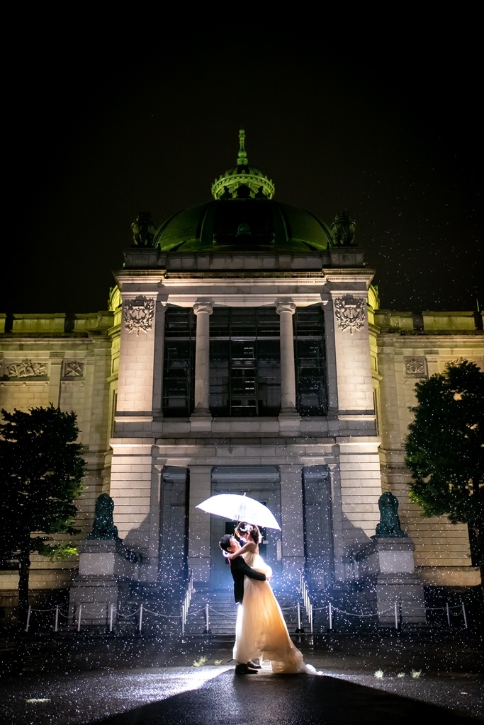 Tokyo National Museum exterior wedding photography — the historic Main Hall facade provides a monumental backdrop for outdoor wedding photography in central Tokyo
