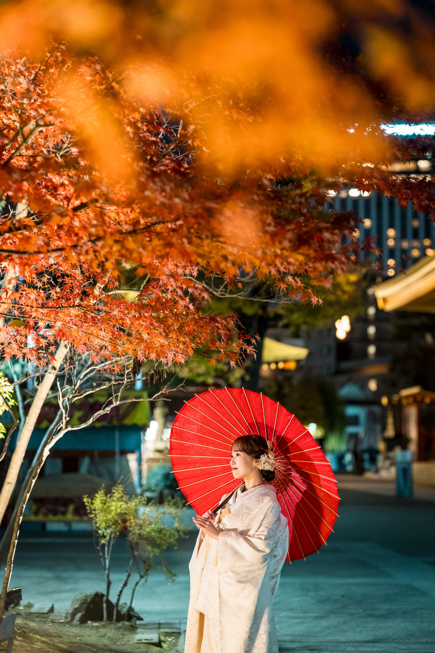 Beautiful Autumn leaves season at Asakusa