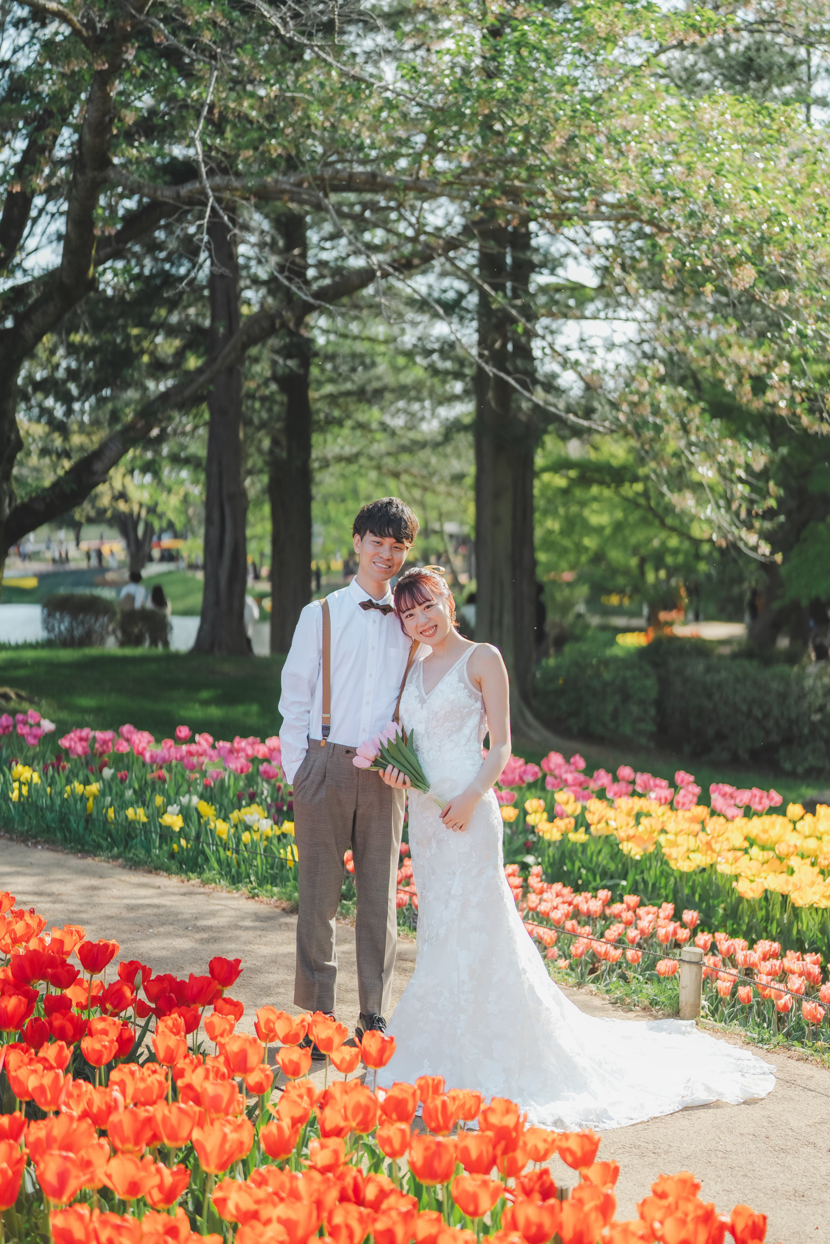 Showa Memorial Park wedding photography backdrops in Japan