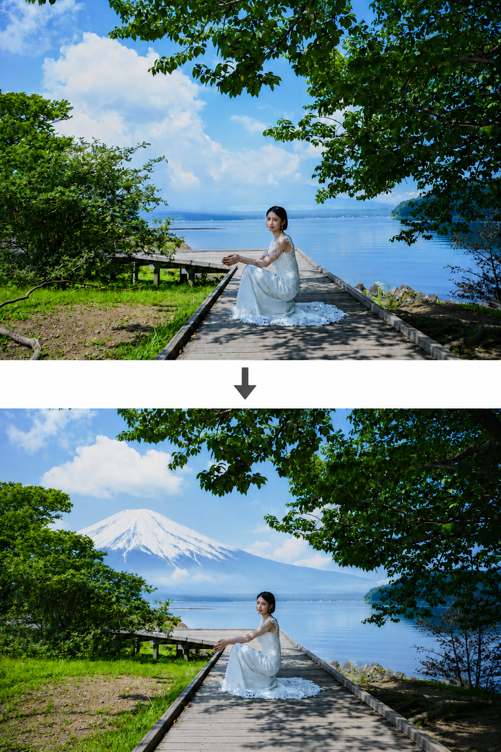 Mount Fuji special retouch service wedding photo