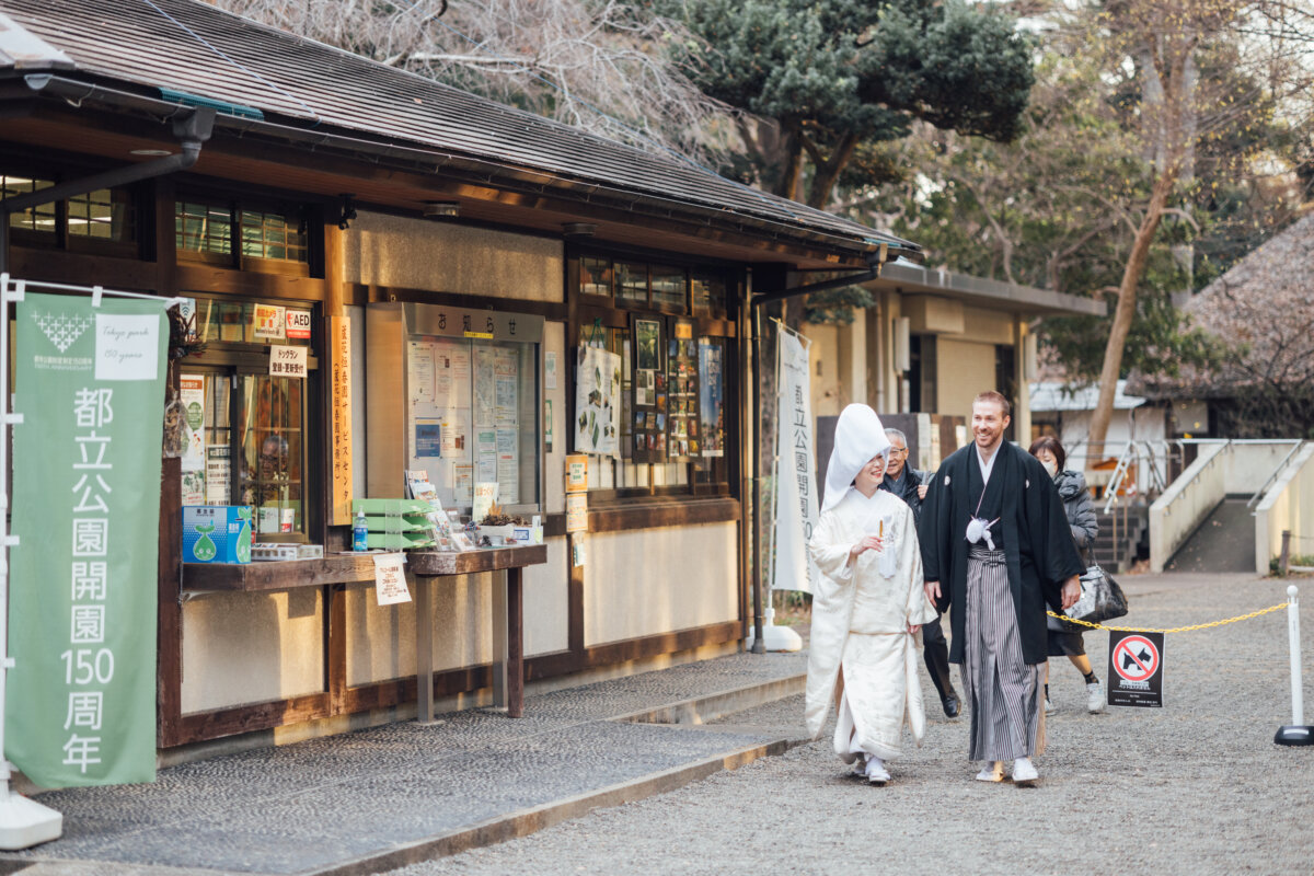 Roka Koushun Garden Wedding Photos in Tokyo, Japan | Kimono Experience